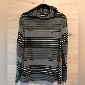 Vans Hoodie Long Sleeve Tshirt Black White & Grey